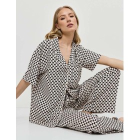 Пижама женская с брюками Aruelle VESPER, Цвет: чёрный/песочный, Размеры: XS