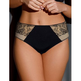 Трусы слипы Fluide ГАРМОНИЯ 2065, Цвет: миндаль/черный, Размеры: M