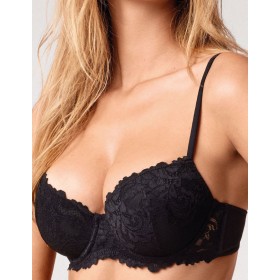 Кружевной бюстгальтер балконет Infiore PIZZO 5001 nero, Цвет: nero (черный), Размеры: 70B