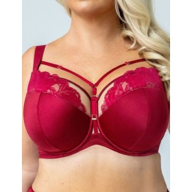 Бюстгальтер с полупоролоном Kris Line CHERRY semi-soft, Цвет: вишневый, Размеры: 70G