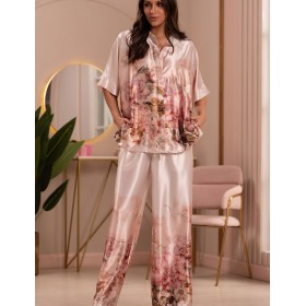 Шелковая брючная пижама Mia-Amore ALORA 4946, Цвет: мультицвет, Размеры: 2XL