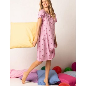 Ночная сорочка из хлопка Sielei PICNIC PC26 rosa, Цвет: rosa (розовый), Размеры: XL