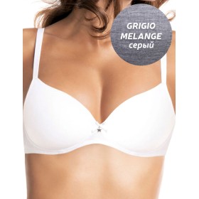 Бюстгальтер пуш-ап без косточек Sielei NATURAL COTTON 1456 grigio melange, Цвет: grigio melange (серый), Размеры: 70B