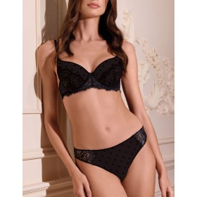 Комплект Lormar LIAISON балконет + слипы Lia54352 nero, Цвет: nero (черный+черный), Размеры: 70B