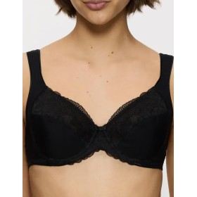 Бюстгальтер без поролона Triumph MODERN LACE COTTON W02 чёрный, Цвет: чёрный, Размеры: 100B