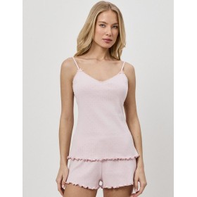 Пижама из топа и шорт Aruelle CARYS, Цвет: светло-розовый, Размеры: S