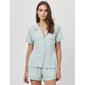 Пижама с шортами из модала Aruelle DOVE, Цвет: светло-мятный, Размеры: S