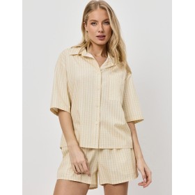 Пижама женская с шортами Aruelle HALO, Цвет: светло-жёлтый, Размеры: S