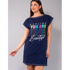 Удлиненная футболка Sielei FASHION SUMMER AR41 blu, Цвет: blu (синий), Размеры: L