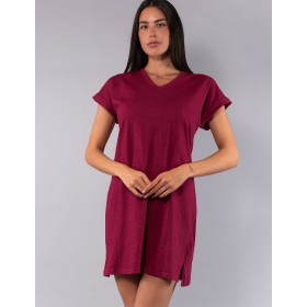 Сорочка из хлопка Sielei CITY CI28 ciliegia, Цвет: ciliegia (бордо), Размеры: 3XL