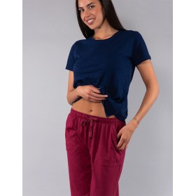 Пижама из хлопка Sielei CITY CI16 blu/ciliegia, Цвет: blu/ciliegia (синий/бордо), Размеры: 2XL