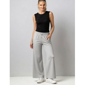 Трикотажные широкие штаны Sielei DAILY GS03 light grey, Цвет: light grey (серый), Размеры: M