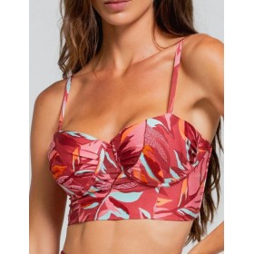 Пляжный бюст-топ с вышивкой бисером Cosita Linda CLB26045 RAINFOREST RADIANCE, Цвет: мульти, Размеры: M