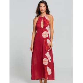 Длинное пляжное платье Cosita Linda CLC26016 MAJESTIC POPPY, Цвет: терракотовый, Размеры: L