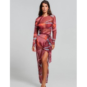 Длинное пляжное платье Cosita Linda CLC26053 RAINFOREST RADIANCE, Цвет: мульти, Размеры: M