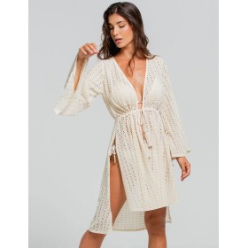 Пляжный халат Cosita Linda CLC26121 ETHEREAL NATURE, Цвет: молочный, Размеры: M