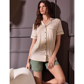 Комплект с шортами Lormar TODAY 654100CO champagne/oliva, Цвет: champagne/oliva (беж/оливковый), Размеры: M