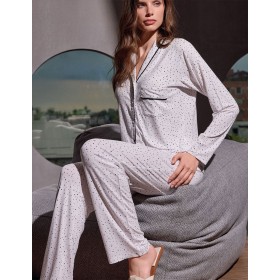 Трикотажная пижама Lormar BLOGGER 654049LU latte, Цвет: latte (кремовый), Размеры: L