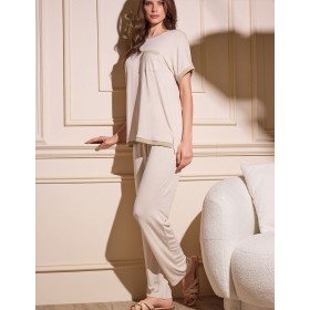 Пижама из вискозы Lormar DAYTIME 654060LU champagne, Цвет: champagne (крем), Размеры: L
