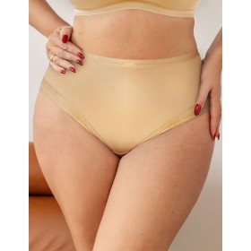 Высокие стринги Kris Line SIMPLE stringi high waist бежевый, Цвет: бежевый, Размеры: S