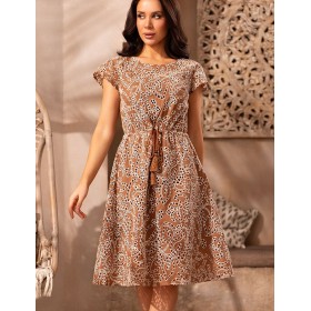 Платье из вышивного хлопка Mia-Amore BARBADOS 6001, Цвет: капучино, Размеры: S/M