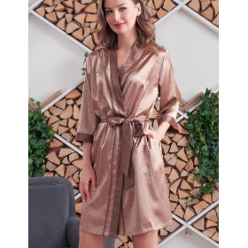 Короткий халат Mia-Amore ELIZA 8173 золотистый, Цвет: золотистый, Размеры: 2XL