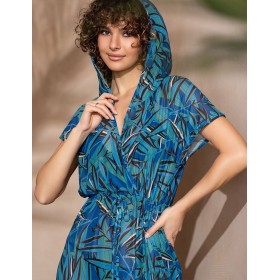 Туника с капюшоном Mia-Amore TROPICAL ISLAND 2366, Цвет: синий, Размеры: 2XL/3XL