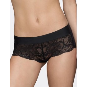 Кружевные трусы-шорты Triumph BODY MAKE-UP ILLUSION LACE shorty чёрный, Цвет: чёрный, Размеры: S