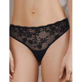 Трусики стринги кружевные Amelie VERA 2516-1 черный, Цвет: черный, Размеры: XS