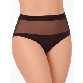 Трусы слипы миди Lina A 4917 коричневый, Цвет: коричневый, Размеры: 3XL