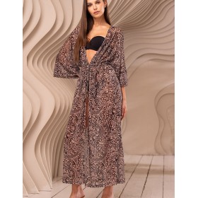 Пляжный халат-накидка Mia-Amore BEVERLY 2399 бежевый, Цвет: бежевый, Размеры: 2XL/3XL