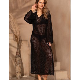 Длинная ажурная туника Mia-Amore FORTUNATA 5669 черный, Цвет: черный, Размеры: L/XL