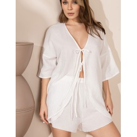 Комплект на завязках Mia-Amore NANCY 6037 белый, Цвет: белый, Размеры: L