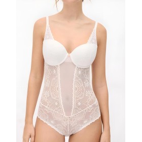 Кружевное боди Ysabel Mora 10178 BRIDAL жемчужный, Цвет: жемчужный, Размеры: 85B