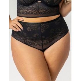 Трусы высокие стринги Kris Line NOA stringi high waist, Цвет: черный, Размеры: 3XL