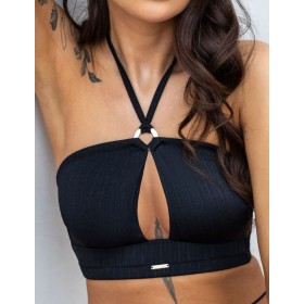 Купальный топ бралетт Kris Line BORA BORA bralettebikini, Цвет: черный, Размеры: S
