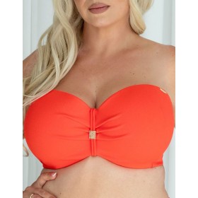 Купальный бюстгальтер балконет Kris Line CORAL balkonette MHM, Цвет: коралл, Размеры: 65G