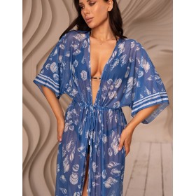 Длинная распашная туника Mia-Amore UNDINA 2409, Цвет: синий, Размеры: 4XL/5XL