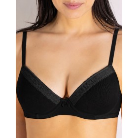 Бюстгальтер балконет с поролоном Sielei DARLING 1882 nero, Цвет: nero (черный), Размеры: 75B
