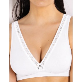 Бюстгальтер бралетт без косточек Sielei DARLING 1886 bianco latte, Цвет: bianco latte (белый), Размеры: 75B