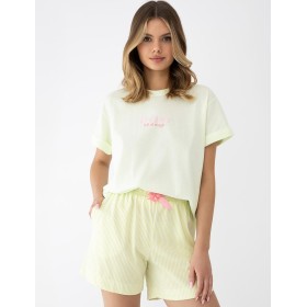 Пижама из хлопка Sensis SAVANNA, Цвет: жёлто-зелёный, Размеры: L