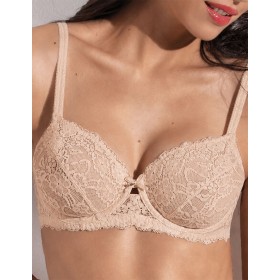 Кружевной бюстгальтер на косточках Sielei ALLURE 2672 cipria, Цвет: cipria (телесный), Размеры: 80D