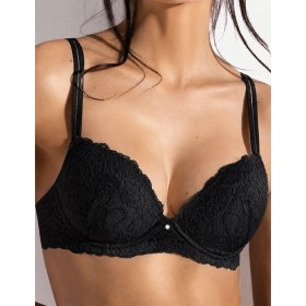 Бюстгальтер балконет Sielei ALLURE 2688 nero, Цвет: nero (черный), Размеры: 75B