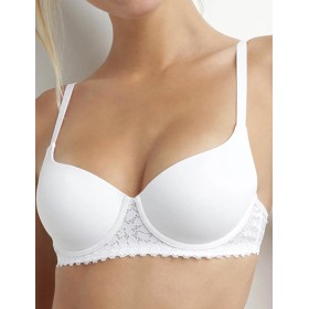 Бюстгальтер пуш-ап Dim DAILY DENTELLE 0E3Z белый, Цвет: белый, Размеры: 75D