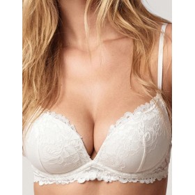 Бюстгальтер пуш-ап без косточек Infiore PIZZO 5011 bianco, Цвет: bianco (белый), Размеры: 65B