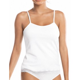 Хлопковая майка-топ Sielei NATURAL COTTON 1432 bianco, Цвет: bianco (белый), Размеры: XS