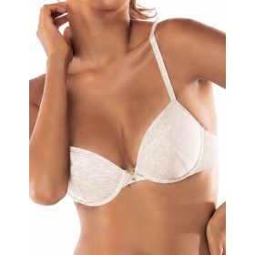 Хлопковый бюстгальтер пуш-ап Sielei NATURAL COTTON 1444 ecru melange, Цвет: ecru melange (светло-бежевый), Размеры: 80B