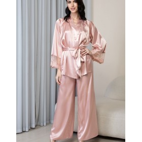 Комплект-тройка шелковый Mia-Amore ANABELLA 4826 пудра, Цвет: пудра, Размеры: 2XL
