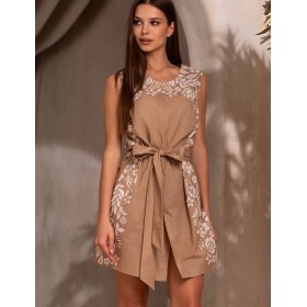 Короткое платье Mia-Amore DORA 5810, Цвет: бежевый, Размеры: 2XL