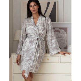 Короткий запашной халат Mia-Amore KANTI 5863, Цвет: мультицвет, Размеры: XS